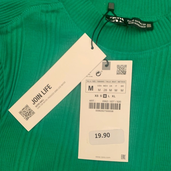 Green Ribbed Top - Picture 6 of 7